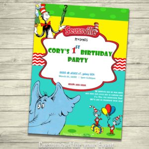 Dr. Seuss Birthday Invitation